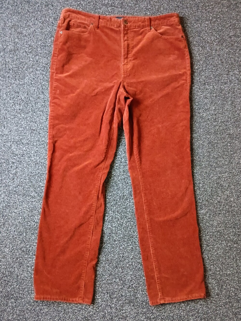 Autumn Rust Talbots Corduroy Pants Womens Size 14 Straight Leg, Fall Casual